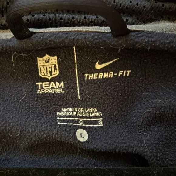 Chicago Bears Nike Therma Fit Full Zip Hooded Jacket Blue Orange Size L - Picture 10 of 11